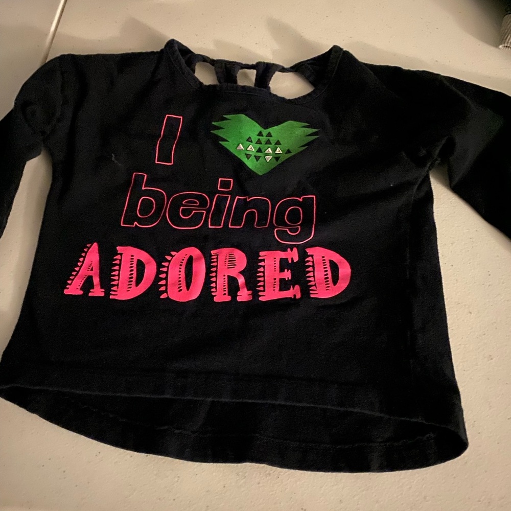 Black long sleeve girls shirt